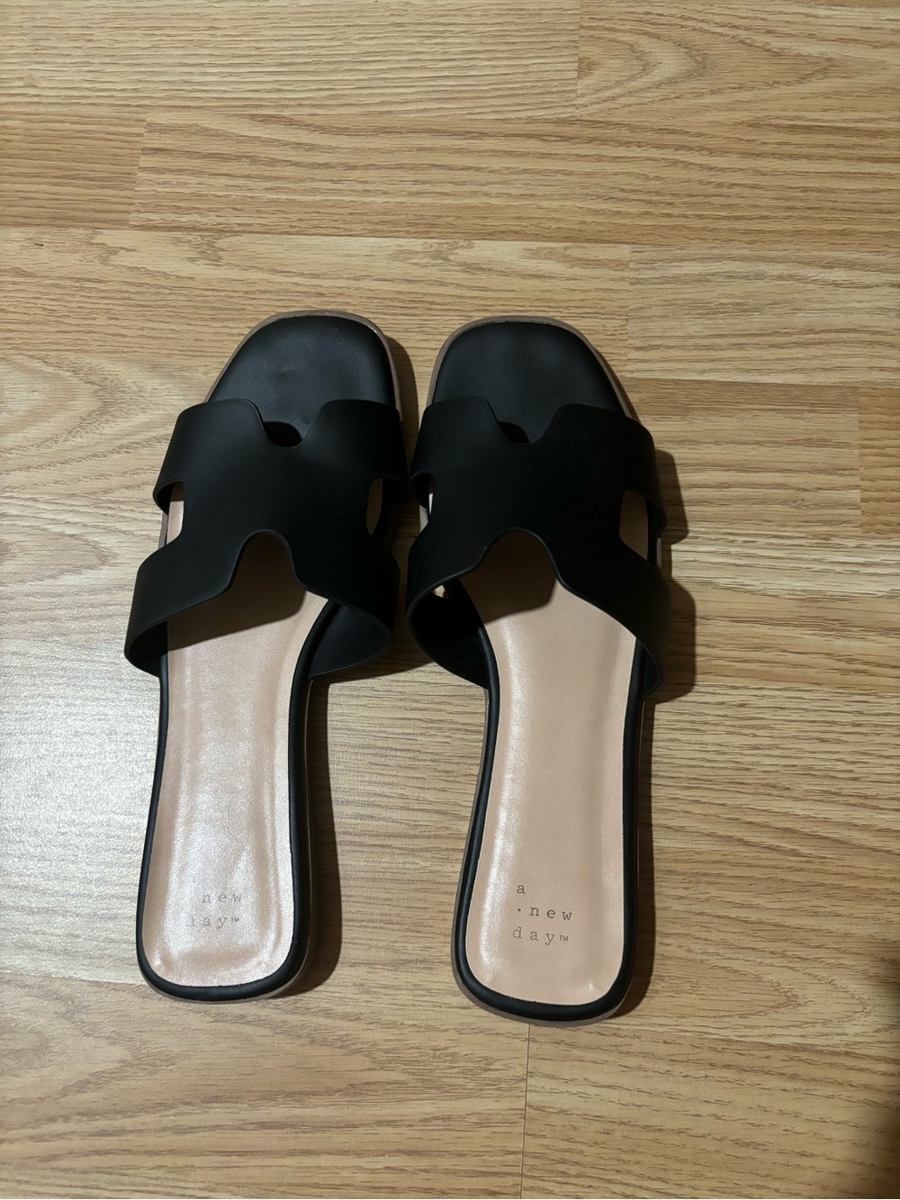 a new day Black Slide Sandals size 10